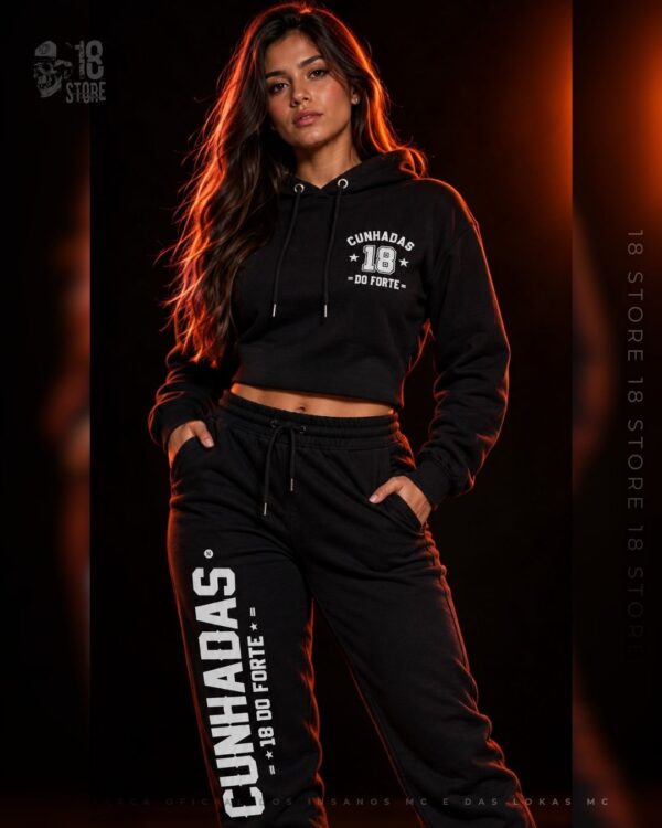 Conjunto de moletom Cunhadas preto
